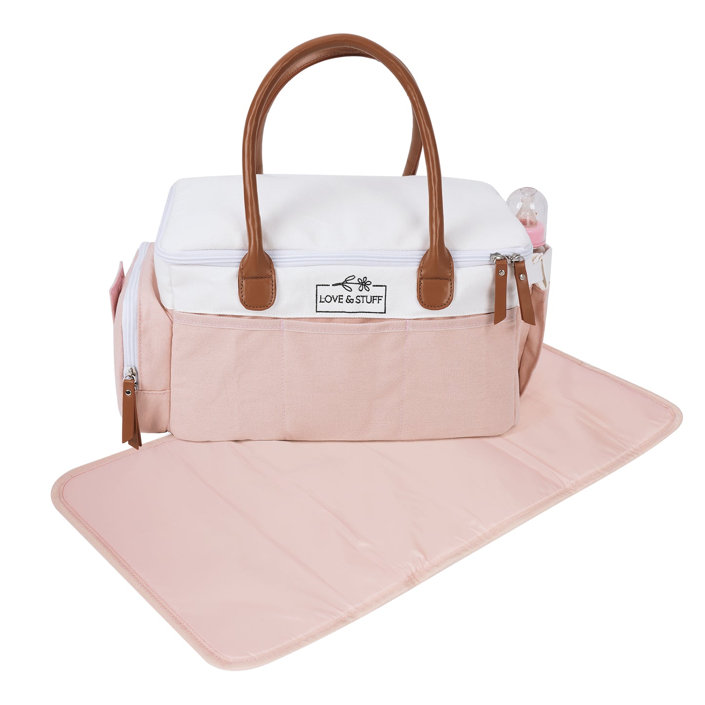 šø Dusty Rose Travel Diaper Caddy