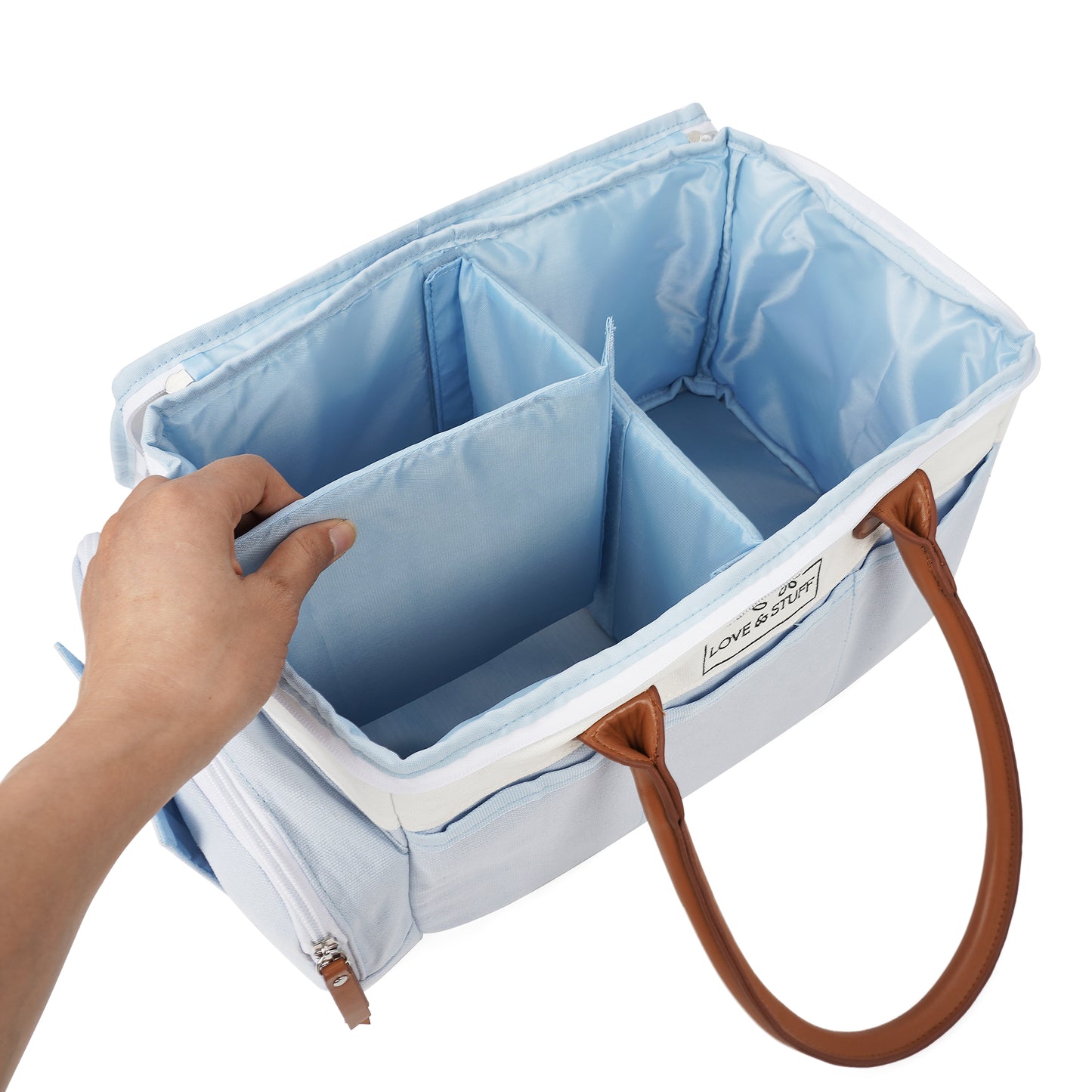 💙 Robin’s Egg Blue Travel Diaper Caddy