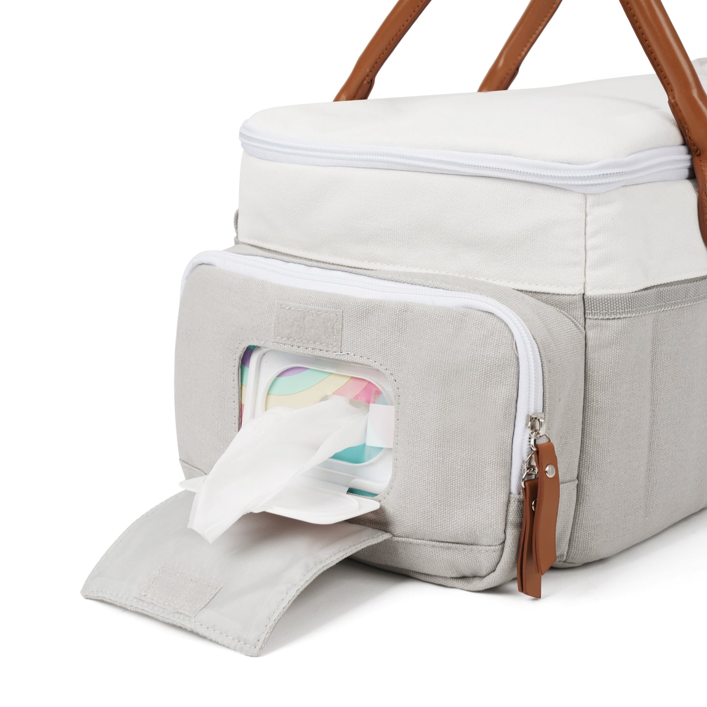 ⚪ Pebble Gray Travel Diaper Caddy