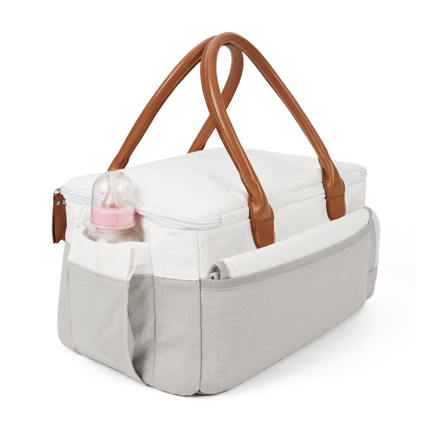 ⚪ Pebble Gray Travel Diaper Caddy