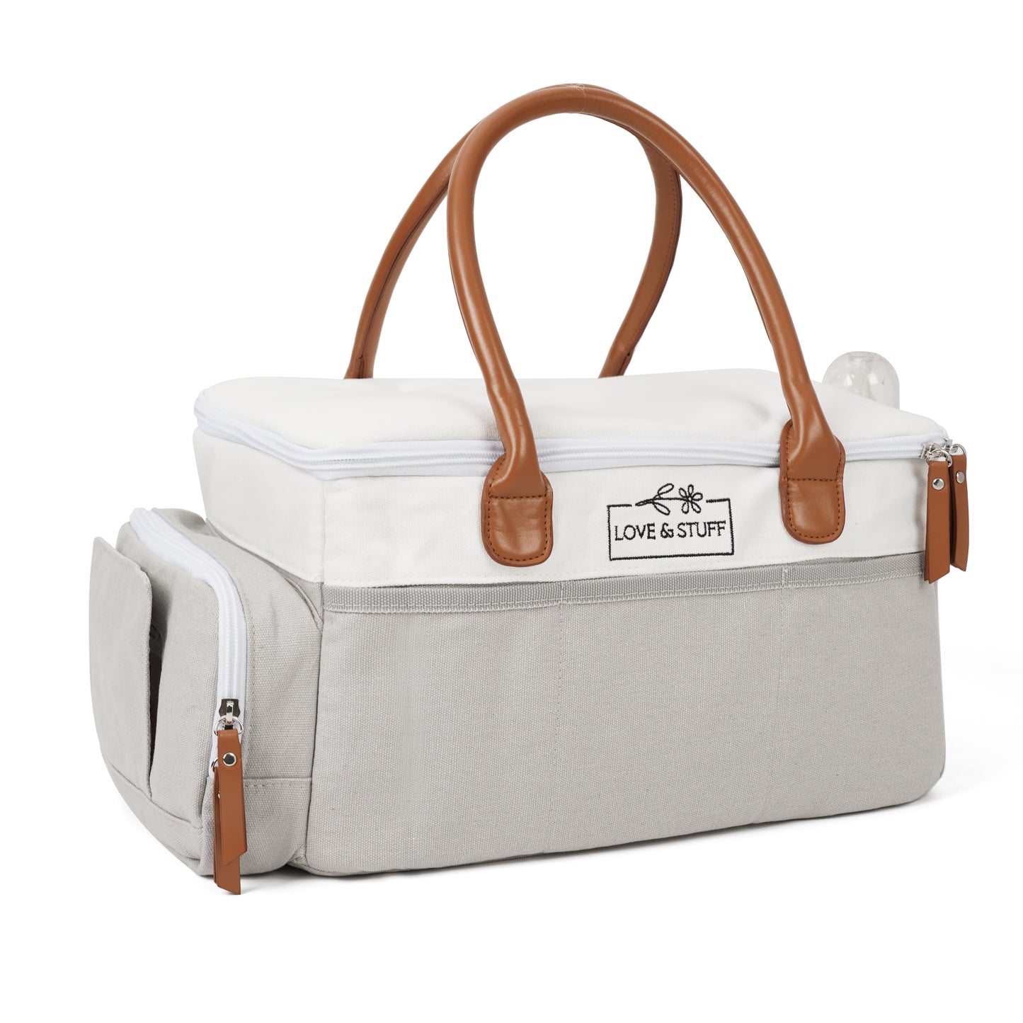 ⚪ Pebble Gray Travel Diaper Caddy