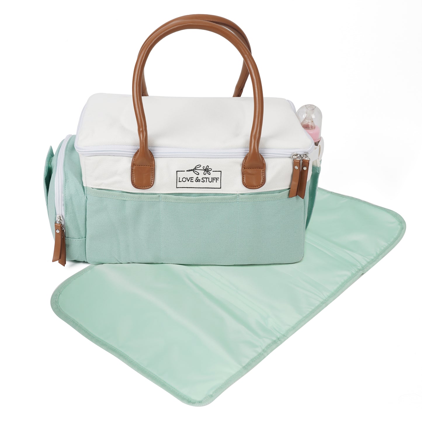 ๐ฟ Sage Green Travel Diaper Caddy
